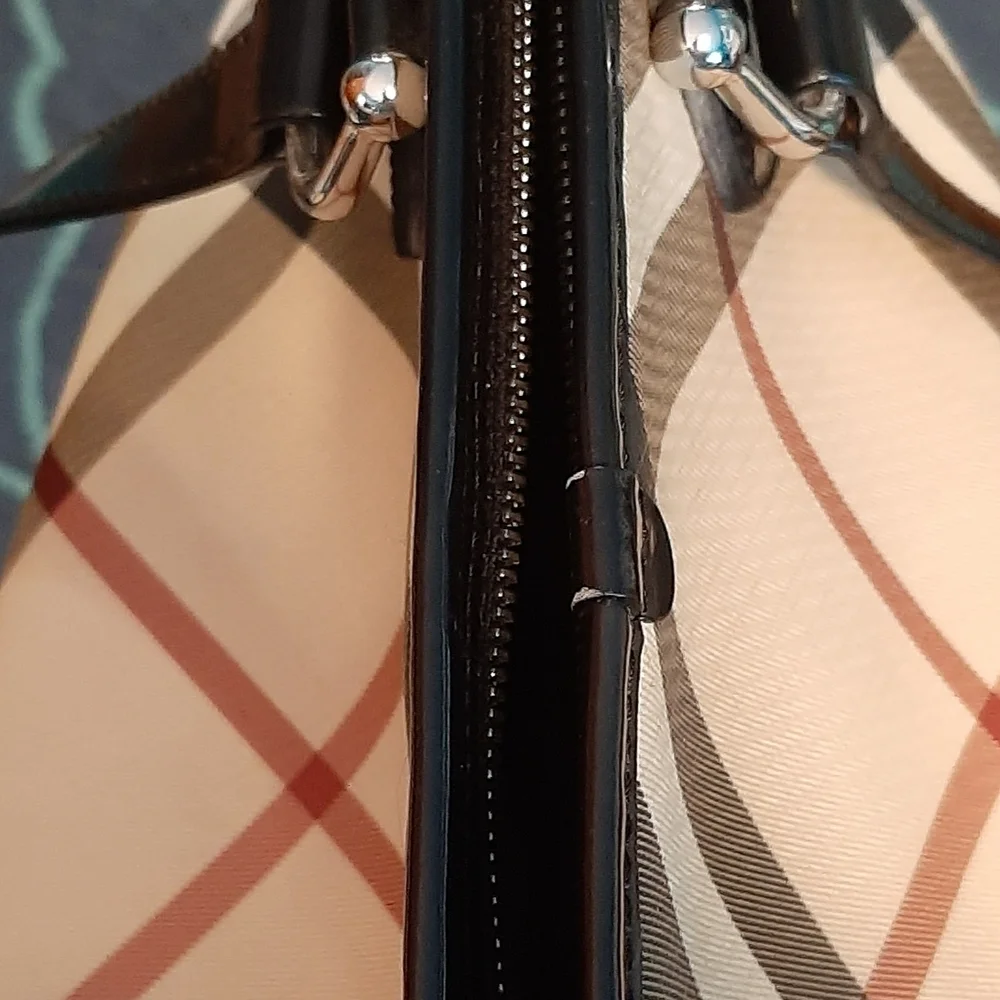 Burberry Vintage Y2K Women's Nova Check Pattern Satchel Bag Purse, Dust … - Picture 7 of 14